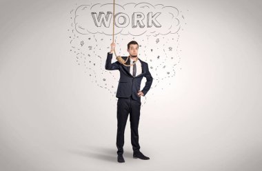 Umutsuz işadamı intihar ip konsepti ile