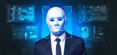 Genç adam yüz tanıma