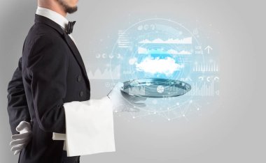 Garson servis bulut teknoloji kavramı