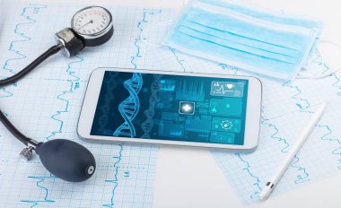 Biyoteknoloji kavramı tıbbi teknoloji cihazlar ile