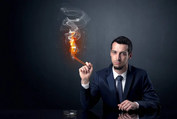 Biznesmen koncepcja dla niepalących — Zdjęcie stockowe