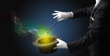 İllüzyonist el hüner değnek ile yapma