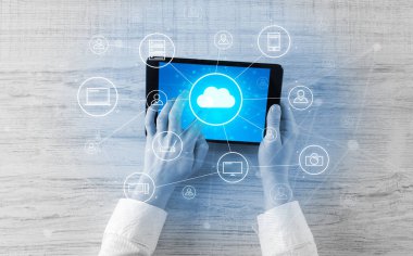 El tablet sistemi kavramı Merkezi bulut ile kullanma