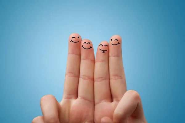 Χαμόγελο δάχτυλα μαζί — Φωτογραφία Αρχείου