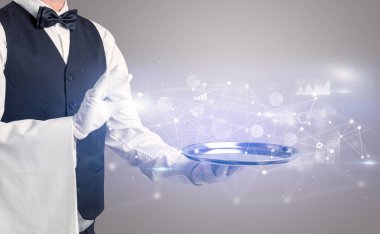 Mali kavramı tepsiye garson tarafından yaptı