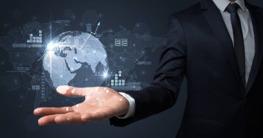 Küresel Internet kavramı işadamı ile kullanma