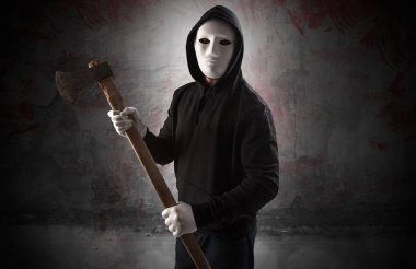 Bir boş kanlı Oda kavramı silahlı katil