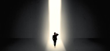 Bir şey sonunda ışık görmek işadamı