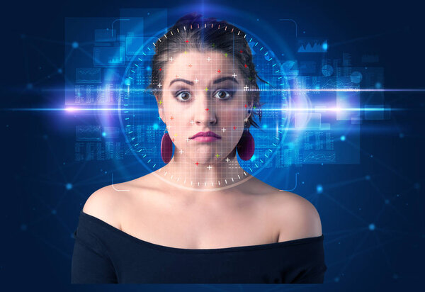 Биометрическая верификация - обнаружение лица женщины
