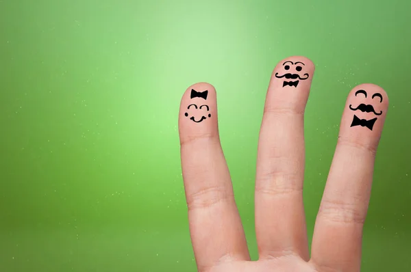Elegant fingers smiling together — Stock Photo, Image