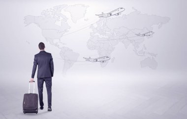 Dünyanın her yerinde onun gezisi işadamı