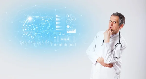 Neurologist showing the test result — Stock Photo, Image