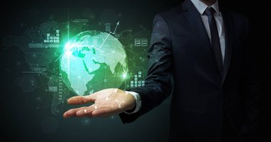 Küresel Internet kavramı işadamı ile kullanma