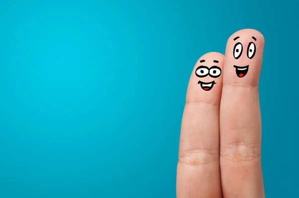 Sonriendo los dedos juntos — Foto de Stock