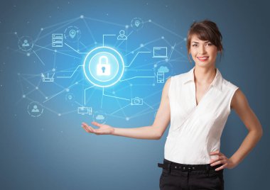 Office bulut teknoloji kavramı sunan kişi