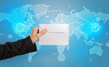 Genel konsepti ile zarf tutan el