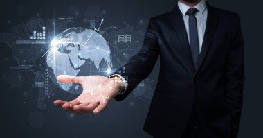 Küresel Internet kavramı işadamı ile kullanma