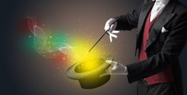 İllüzyonist el hüner değnek ile yapma