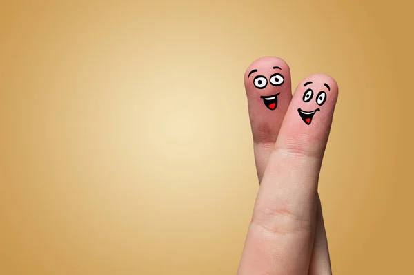 Smiling fingers together — Stock Photo, Image