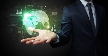 Küresel Internet kavramı işadamı ile kullanma