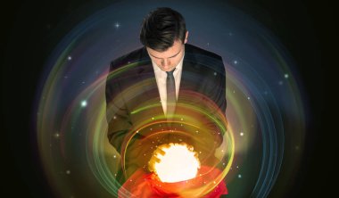 Sihirli top Word'de geleceği isteyen adam