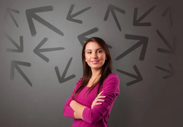 Business person choosing direction — Stock Photo, Image