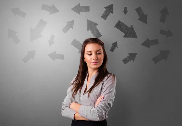 Business person choosing direction — Stock Photo, Image