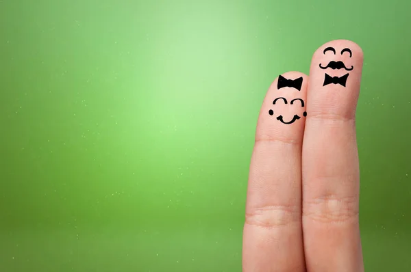 Elegantní prsty dohromady s úsměvem — Stock fotografie
