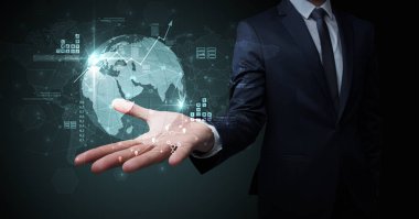 Küresel Internet kavramı işadamı ile kullanma