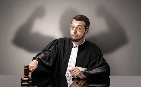 Brawny judge making decision — Stock Photo, Image