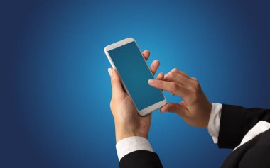 Mockup smartphone kullanarak el için