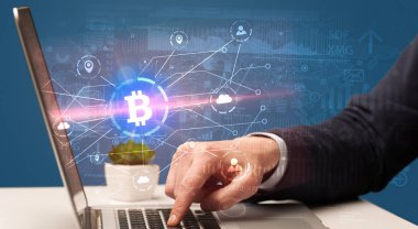 Küresel bitcoin Döviz Kuru kavram kontrol el
