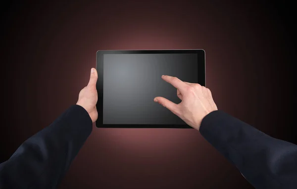 El tablet kopya alanı ile kullanma — Stok fotoğraf