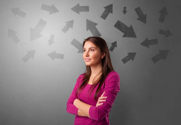 Business person choosing direction — Stock Photo, Image