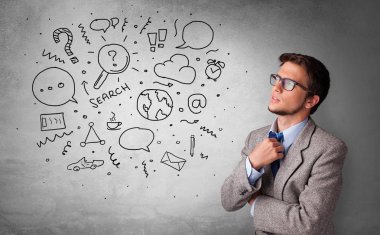 Office sorunları kavramı ile düşünme genç kişi