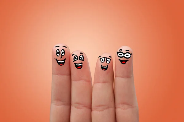 Smart looking fingers smiling