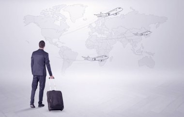 Dünyanın her yerinde onun gezisi işadamı