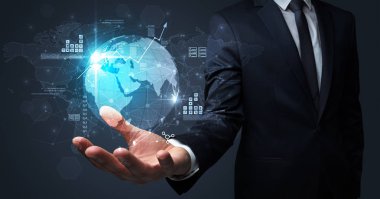 Küresel Internet kavramı işadamı ile kullanma