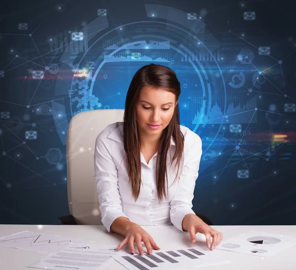 Yöneticisi ile iletişim kavramı ofis büro önünde