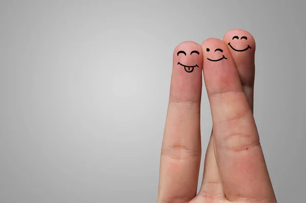 Smile fingrar tillsammans — Stockfoto