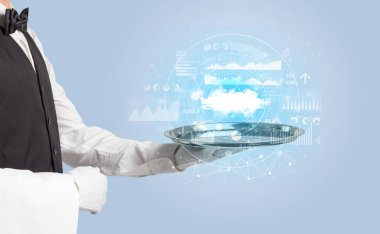 Garson servis bulut teknoloji kavramı