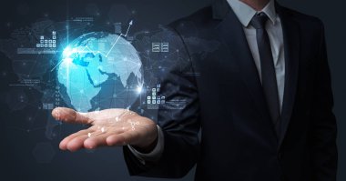 Küresel Internet kavramı işadamı ile kullanma