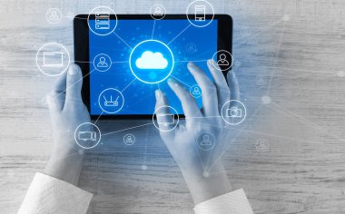 El tablet sistemi kavramı Merkezi bulut ile kullanma