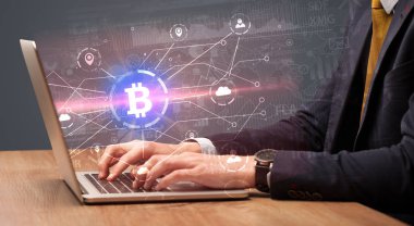 Küresel bitcoin Döviz Kuru kavram kontrol el