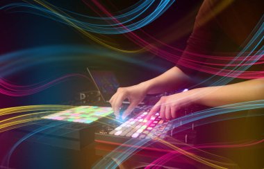 renkli vibe kavramı ile karıştırma müzik MIDI denetleyicisi