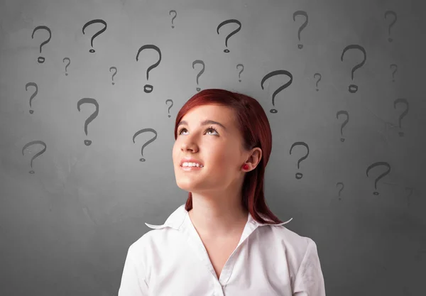 Person with question concept — Stock Photo, Image