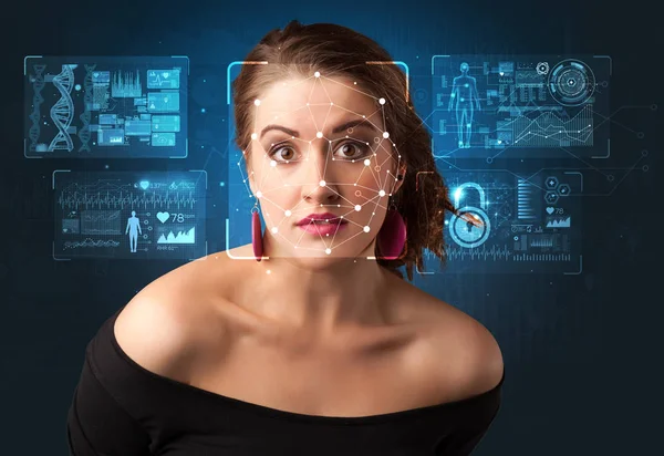 Facial Recognition System concept — Stock Photo, Image