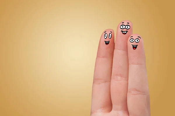 Sonriendo los dedos juntos — Foto de Stock