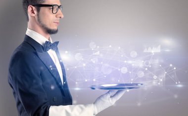 Mali kavramı tepsiye garson tarafından yaptı