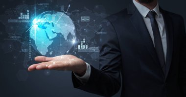 Küresel Internet kavramı işadamı ile kullanma